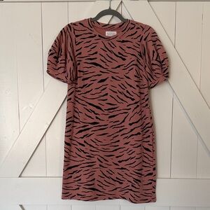 Pink and Black Animal Print Dress